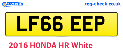 LF66EEP are the vehicle registration plates.