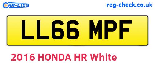 LL66MPF are the vehicle registration plates.