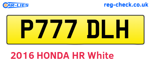 P777DLH are the vehicle registration plates.