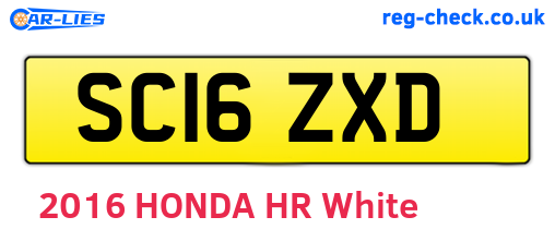 SC16ZXD are the vehicle registration plates.