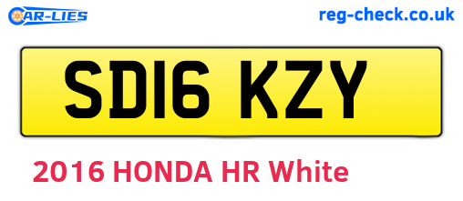SD16KZY are the vehicle registration plates.