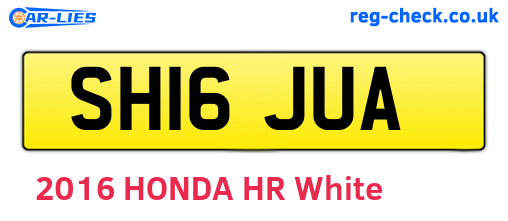 SH16JUA are the vehicle registration plates.