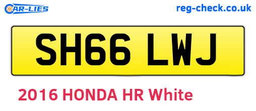 SH66LWJ are the vehicle registration plates.