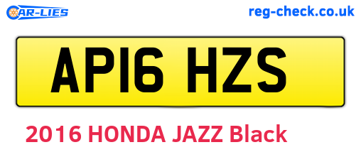AP16HZS are the vehicle registration plates.