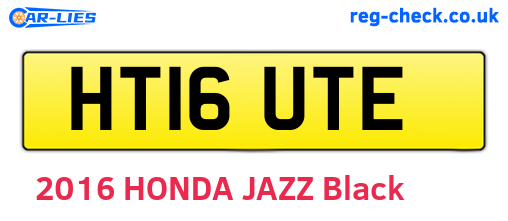 HT16UTE are the vehicle registration plates.