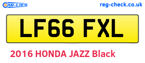 LF66FXL are the vehicle registration plates.