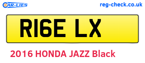 R16ELX are the vehicle registration plates.