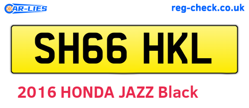 SH66HKL are the vehicle registration plates.