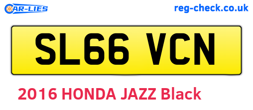 SL66VCN are the vehicle registration plates.