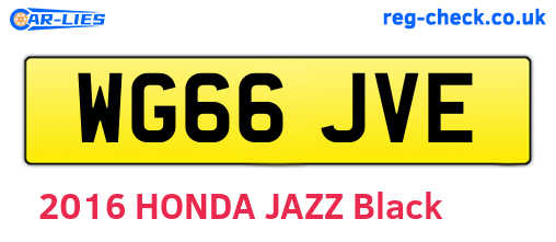 WG66JVE are the vehicle registration plates.