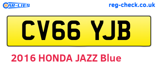 CV66YJB are the vehicle registration plates.