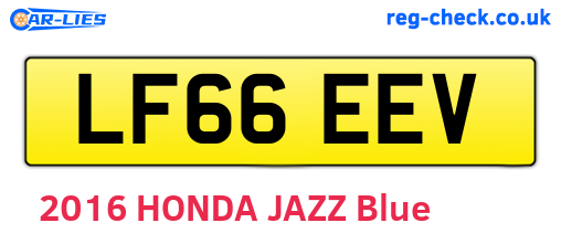 LF66EEV are the vehicle registration plates.