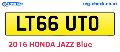 LT66UTO are the vehicle registration plates.