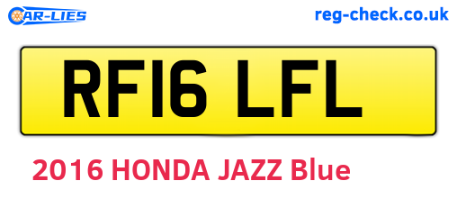 RF16LFL are the vehicle registration plates.