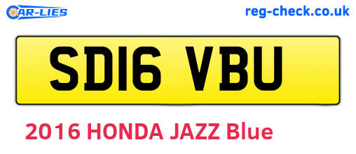 SD16VBU are the vehicle registration plates.