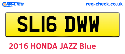 SL16DWW are the vehicle registration plates.