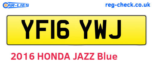 YF16YWJ are the vehicle registration plates.
