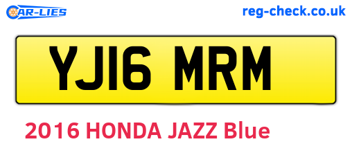 YJ16MRM are the vehicle registration plates.