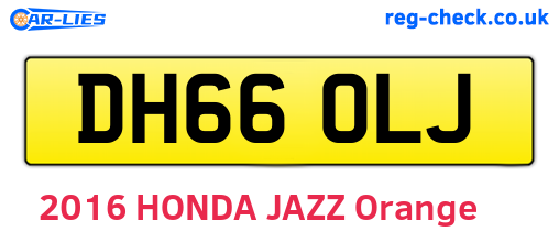 DH66OLJ are the vehicle registration plates.