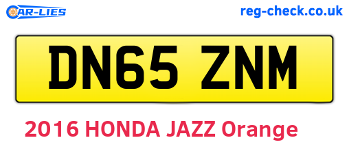 DN65ZNM are the vehicle registration plates.