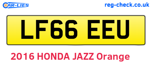 LF66EEU are the vehicle registration plates.