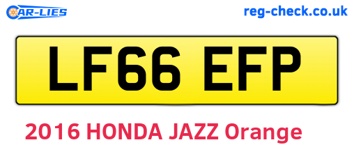 LF66EFP are the vehicle registration plates.