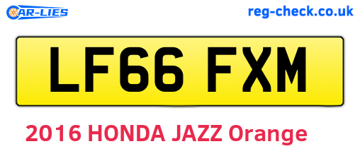 LF66FXM are the vehicle registration plates.