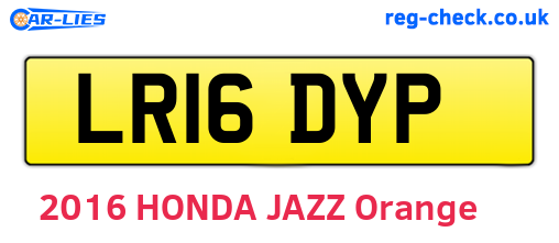 LR16DYP are the vehicle registration plates.