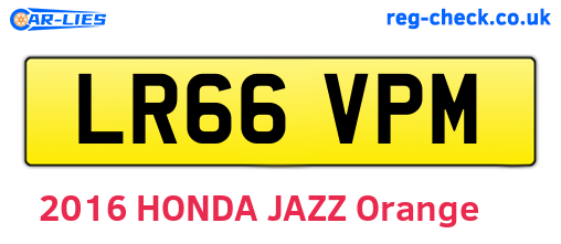 LR66VPM are the vehicle registration plates.