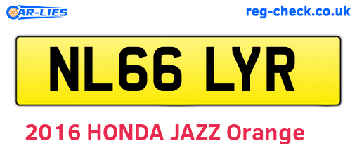 NL66LYR are the vehicle registration plates.