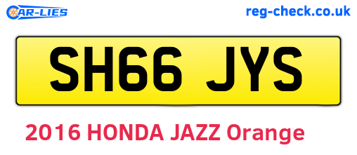 SH66JYS are the vehicle registration plates.
