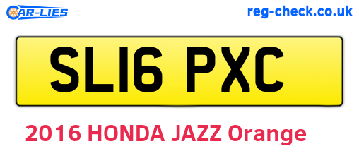SL16PXC are the vehicle registration plates.