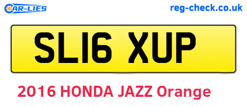 SL16XUP are the vehicle registration plates.