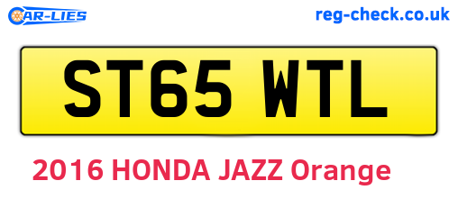 ST65WTL are the vehicle registration plates.