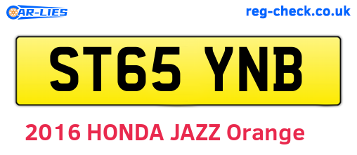 ST65YNB are the vehicle registration plates.