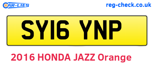 SY16YNP are the vehicle registration plates.