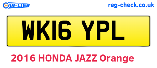 WK16YPL are the vehicle registration plates.