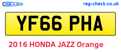 YF66PHA are the vehicle registration plates.