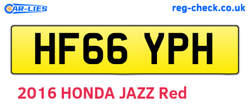 HF66YPH are the vehicle registration plates.