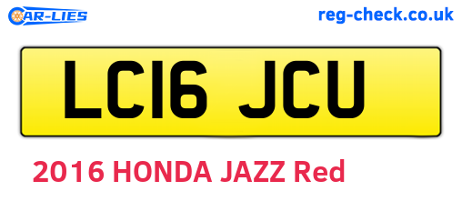 LC16JCU are the vehicle registration plates.