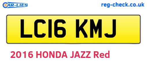 LC16KMJ are the vehicle registration plates.