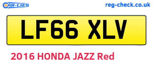 LF66XLV are the vehicle registration plates.