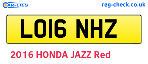LO16NHZ are the vehicle registration plates.