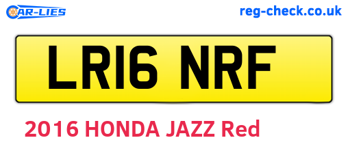 LR16NRF are the vehicle registration plates.