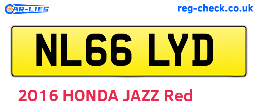NL66LYD are the vehicle registration plates.