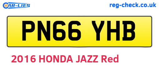 PN66YHB are the vehicle registration plates.