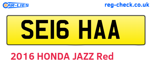 SE16HAA are the vehicle registration plates.