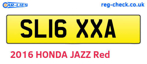 SL16XXA are the vehicle registration plates.