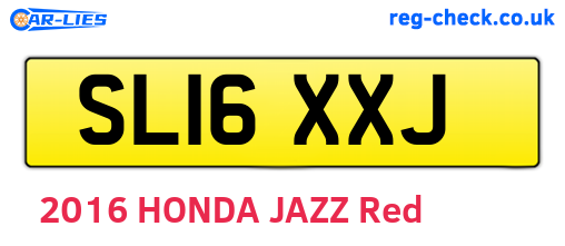 SL16XXJ are the vehicle registration plates.