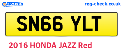 SN66YLT are the vehicle registration plates.